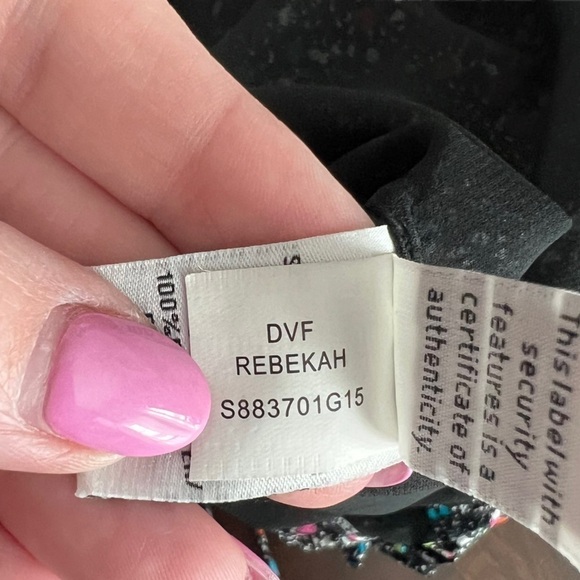 Diane von Furstenberg - Rebekah Splatter-Print Silk Tank Blouse Sz 8 - Picture 7 of 8